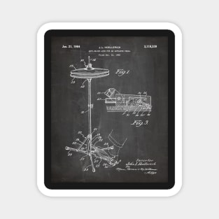 Hi Hat Drum Patent - Drummer Art - Black Chalkboard Magnet