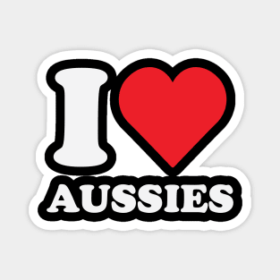 I Love Aussies Magnet