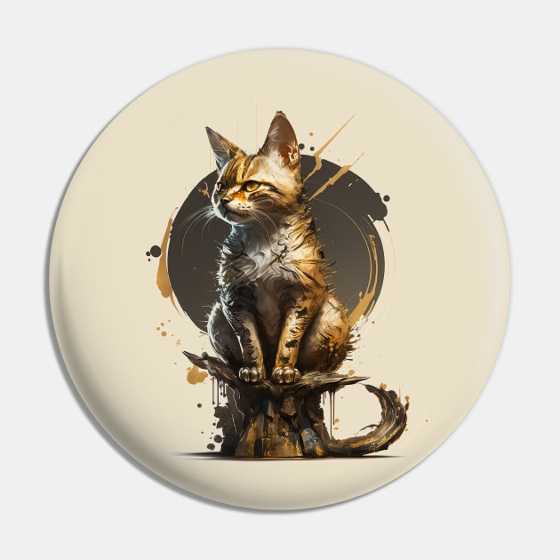 Full shot of a cat in a painted graphic style Pin by JoJoLikesToast