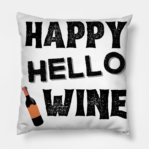 Happy Hallowine. Halloween Costume for Wine Lover. Pillow by That Cheeky Tee