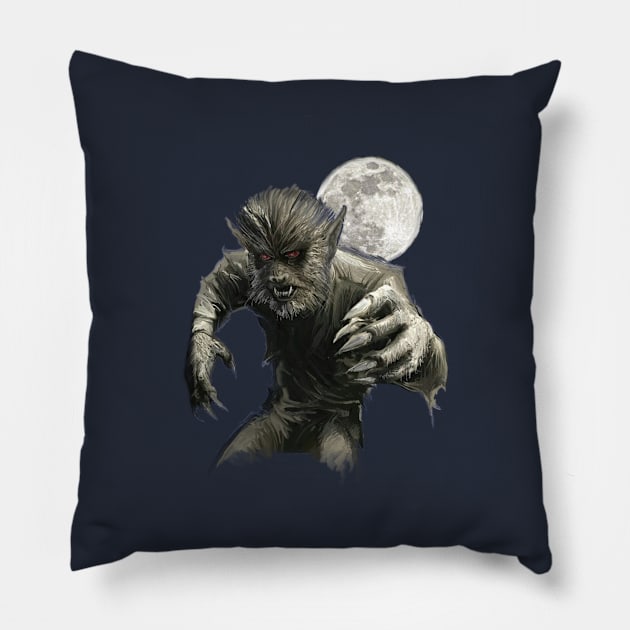 Full Moon Fever Pillow by The Sauntered Man