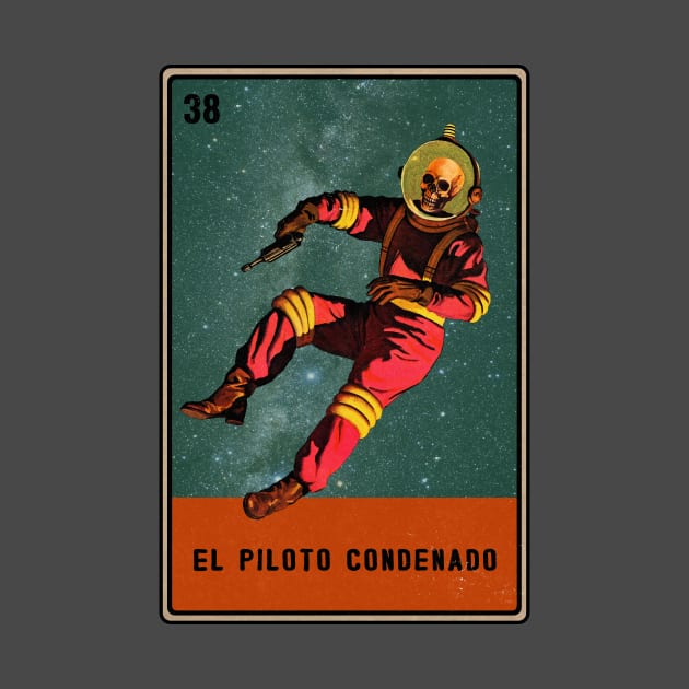 Vintage Mexican Loteria Space Man by Kujo Vintage