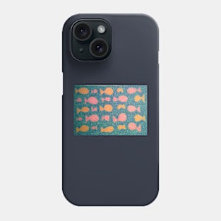 School of Fish Watercolor Pattern Phone Case