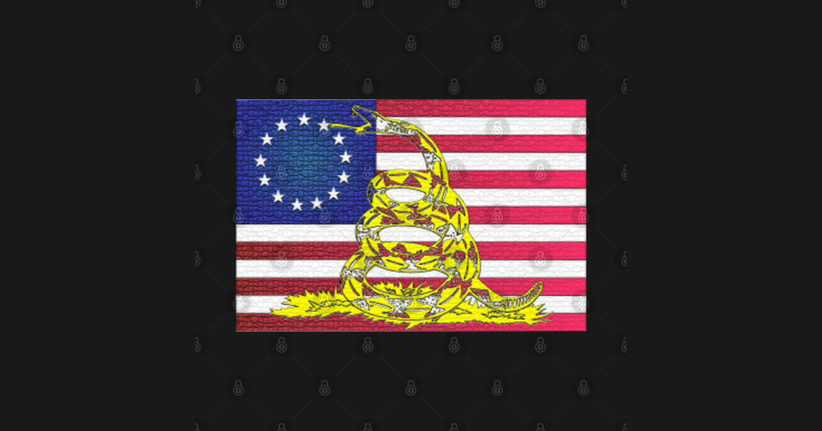 Gadsden Snake Flag And Betsy Ross Flag Gadsden Snake Flag TShirt