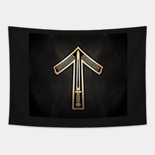 Tyr / Tiwaz Rune from the Futhark - Smokey and Torch Lit Tapestry