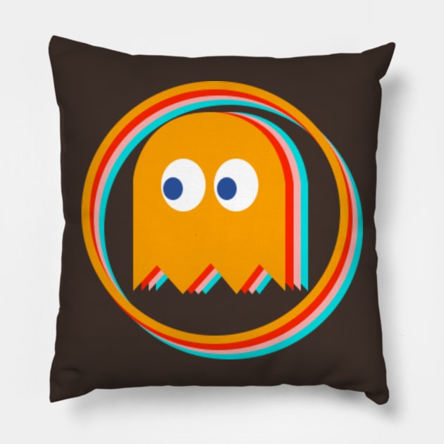 Pacman Ghost Pillow by andersonfbr