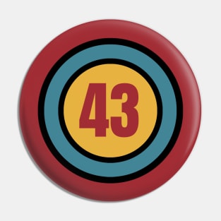 The Number 43 - forty three - forty third - 43rd Pin