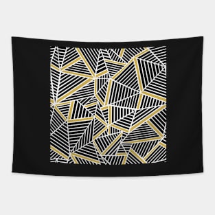 Ab Lines Black Gold Repeat Tapestry