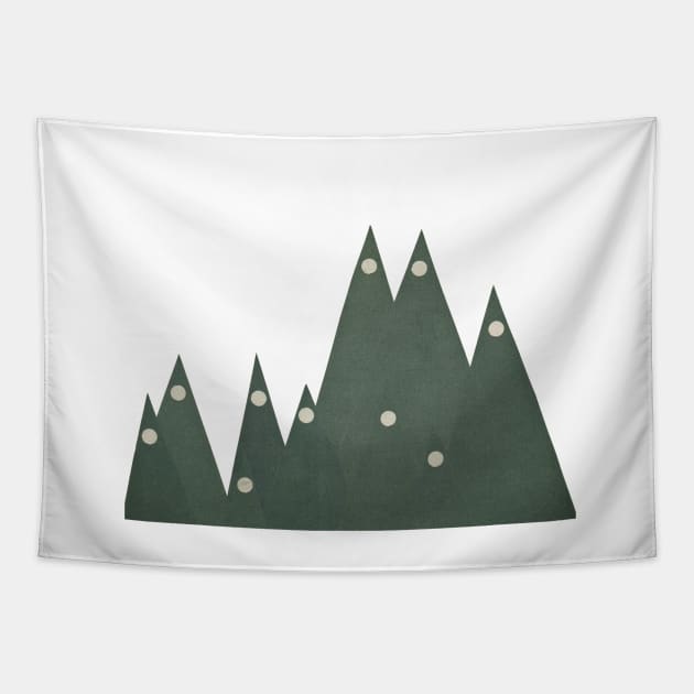 Moonlit Peaks Tapestry by Cassia