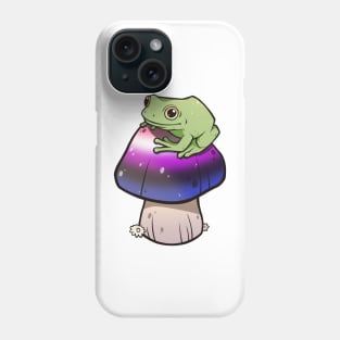 Genderfluid Pride Mushroom Frog Phone Case