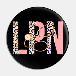 Cute Leopard LPN Licensed Practical Nurse Appreciation Week Pin