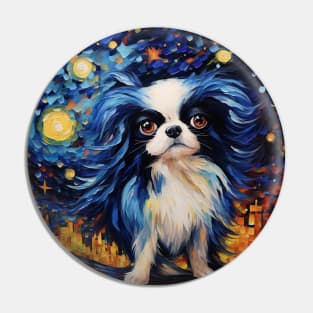 Japanese Chin at Night Pin