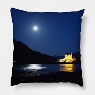 Castle Scotland Moon / Swiss Artwork Photography Pillow