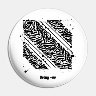 Being positive curve dark logo Pin