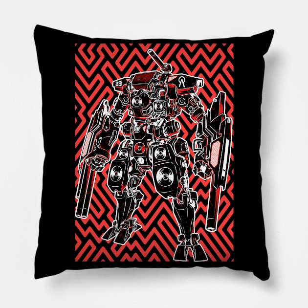 Freetekno Bass Warrior Pillow by T-Shirt Dealer