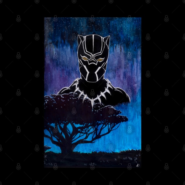 Black Panther Spirit World by AnalogArtByAdam