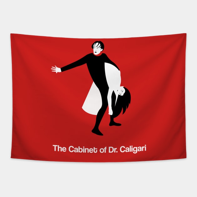 The Cabinet of Dr. Caligari Minimal Movie Fan Art 20s Tapestry by Rozbud