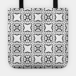 Pattern of lines and swirls Tote