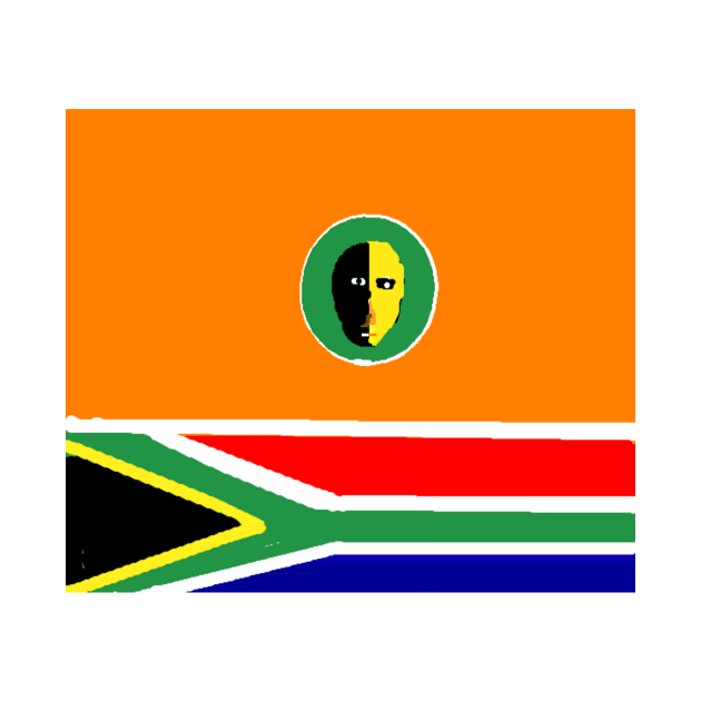 Sporty South African Design on White Background by 2triadstore