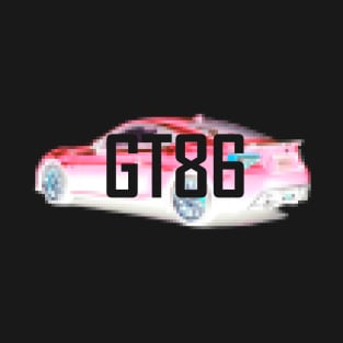 GT86 PIXEL PINK WHITE T-Shirt