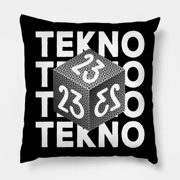 Tekno 23 Freetekno Pillow by T-Shirt Dealer