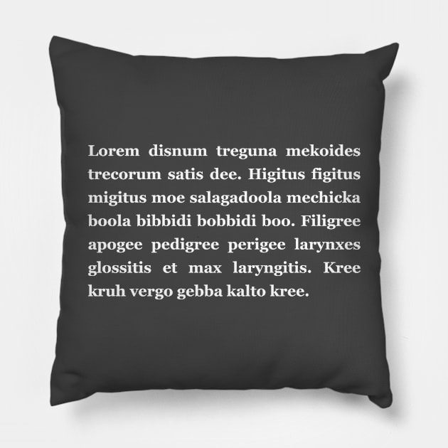 Lorem Disnum Pillow by brkgnews