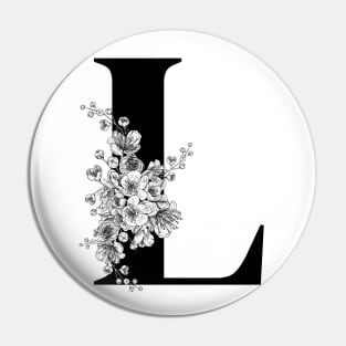 L alphabet Botanical cherry blossom sakura flowers Pin