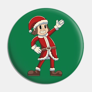 Joyful Santa Christmas Pin