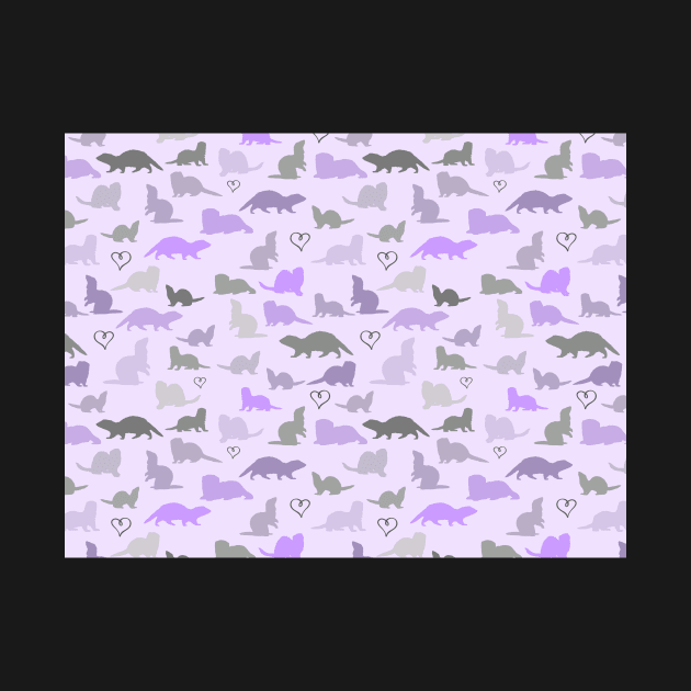 Fun Purple Ferrets Pattern by CeeGunn