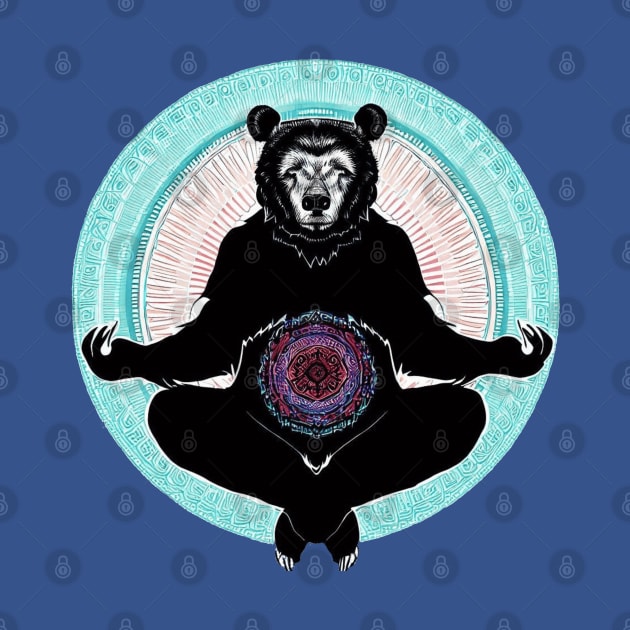 Black Bear Mandala by Phoebe Bird Designs