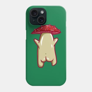 Mushroom Cartoon Mushie Character Back Phone Case