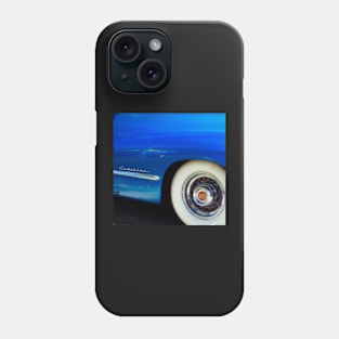 Classic Car Blue Cadillac - photography Phone Case