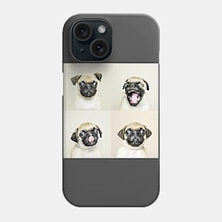 The Four Faces Of Pug Phone Case