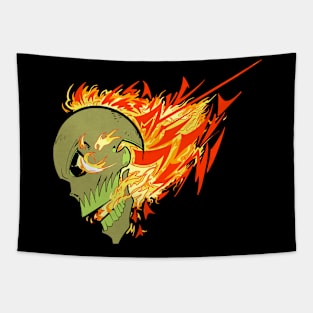 Fire Skull Tapestry