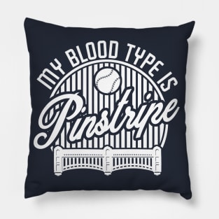 Blood Type: Pinstripe Round Pillow