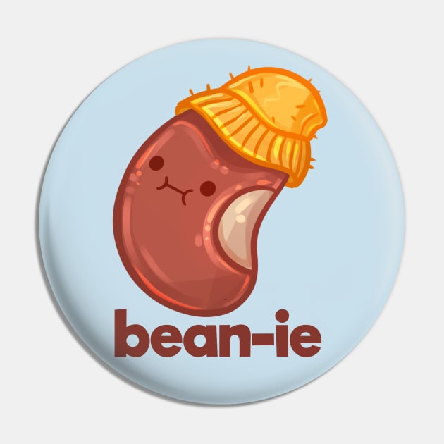 Funny Beanie Bean Pin by Claire Lin