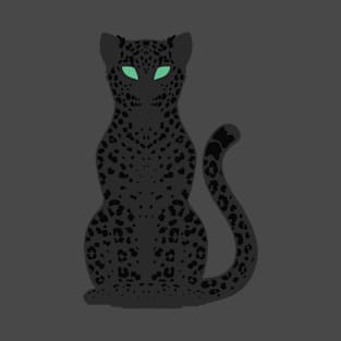 Minimalist Black Leopard T-Shirt