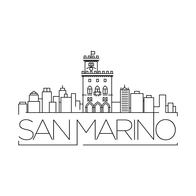 San Marino Minimal Skyline by kursatunsal