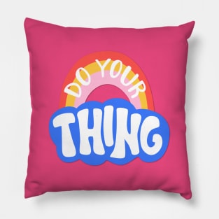 Do Your Thing Retro Rainbow Hippy Shirt Pillow