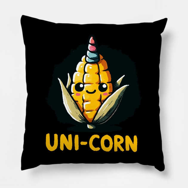 Unicorn Uni-Corn Pillow by DoodleDashDesigns