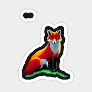 SERENE ELEGANT FOX LOOKING RIGHT Magnet