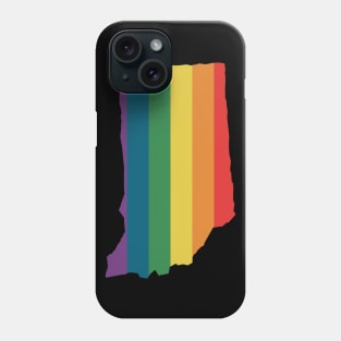 Indiana State Rainbow Phone Case