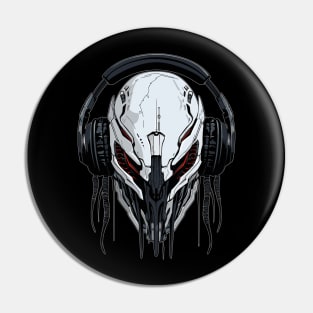 Alien with Headphones Pin