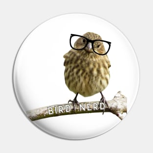 Funny Bird With Glasses Bird Nerd T-shirt Pin