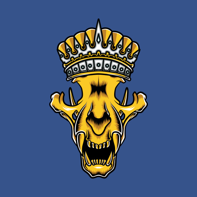 Disover lion skull wearing a crown - Lion - T-Shirt