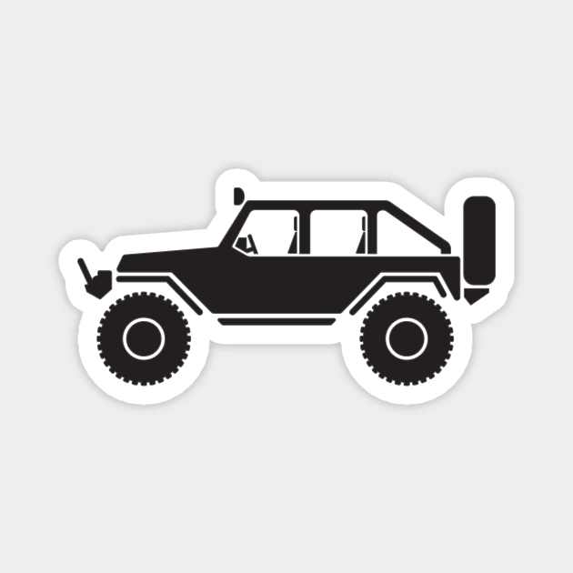 Off Road 4x4 Silhouette Magnet by hobrath