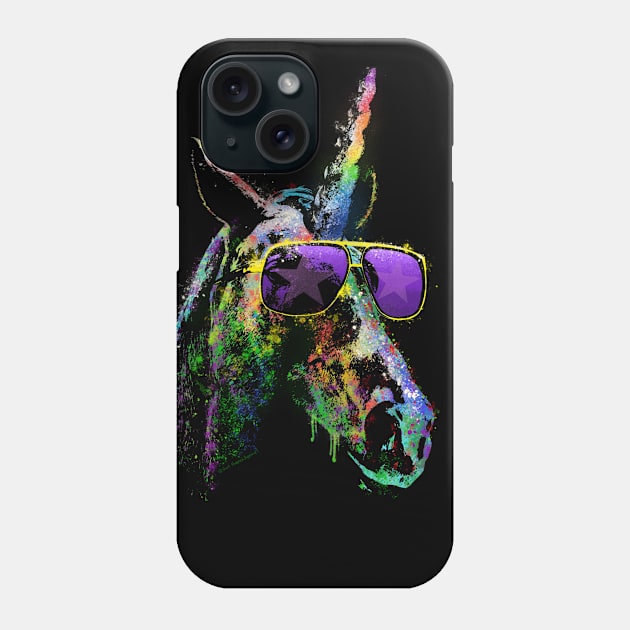 Neon Rainbow Unicorn 80s Vintage-Inspired Graphic Shirt Phone Case by Get Hopped Apparel