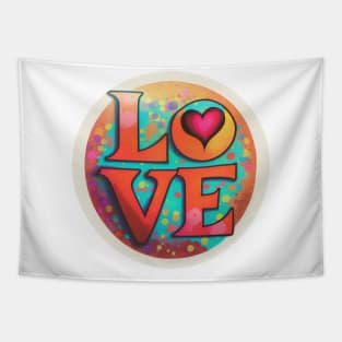 Love sign with a red heart Tapestry