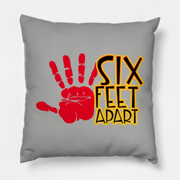 Six Feet Apart Pillow by CuteCoCustom