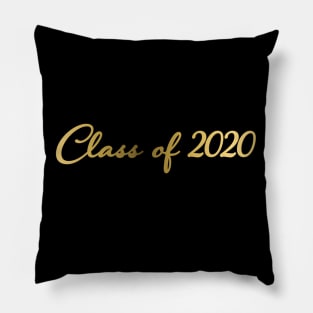 Class of 2020 Gold Digital Foil Design Pillow